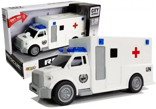 Mentőautó motorral és hanggal 1:20