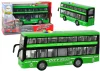 Elemmel működő emeletes busz fényei, hangjai, súrlódásos meghajtó zöld 1:16