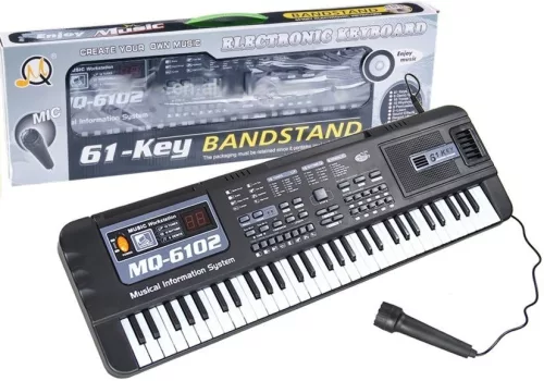 MQ-6102 billentyűzet 61 billentyűvel, mikrofonnal tanuláshoz