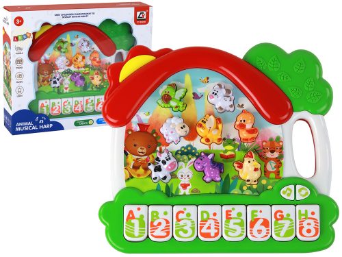 Orgona-zongora állatok az angol tanuláshoz oktatási panel