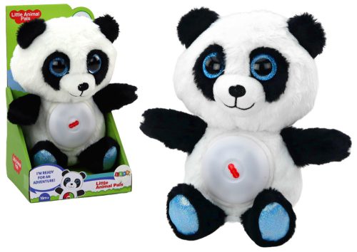 Panda Maci Alvó Altatódal Lámpa Plüssjáték 30 cm