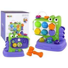   Dinoszaurusz Oktatópanel Whac-A-Mole válogató játék gyerekeknek lila