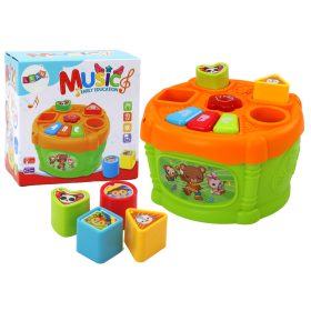 Interaktív oktatódob formák zöld és narancssárga