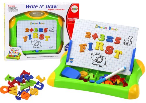 Mágneses oktatótábla betűk számok jelölőszivacs