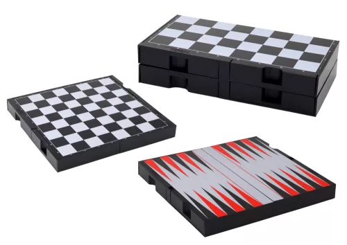 3 az 1-ben játékkészlet: mágneses tábla, sakk, dáma, backgammon