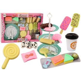   Édesség Kávézó Készlet Édesség Figurák Kávé Sütemény 25 db.