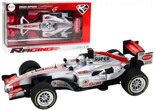 1:9 ezüst motoros sportautó-versenyző hangok