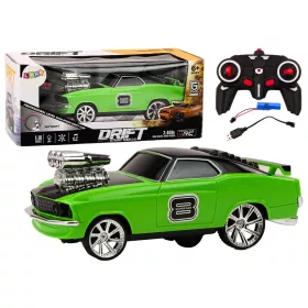   Távirányítós autó 1:18 Drift 360 zöld fényekkel és hangokkal