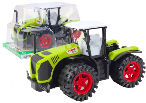 Mezőgazdasági traktor nagy súrlódású meghajtású zöld mezőgazdasági jármű