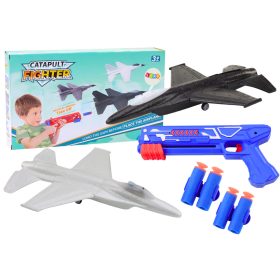 2 az 1-ben dartspuska repülőgép-indító kék