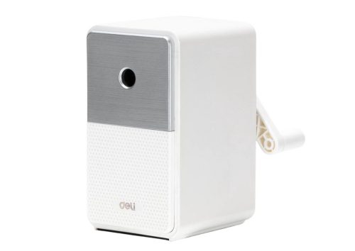 Ceruzahegyező tartállyal, pengeállítással, fehér