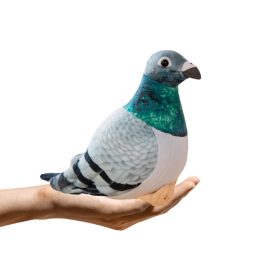 Plüss szürke örvös galamb kabalafigura 20cm