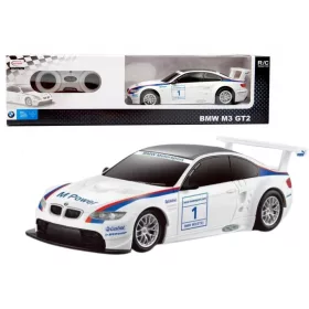 BMW M3 GT2 sportautó távirányítós autó fehér 1:24