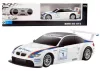 BMW M3 GT2 sportautó távirányítós autó fehér 1:24