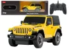 JEEP Wrangler JL Rubicon távirányítós RC autó Rastar sárga 1:24
