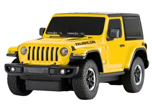 JEEP Wrangler JL Rubicon távirányítós RC autó Rastar sárga 1:24