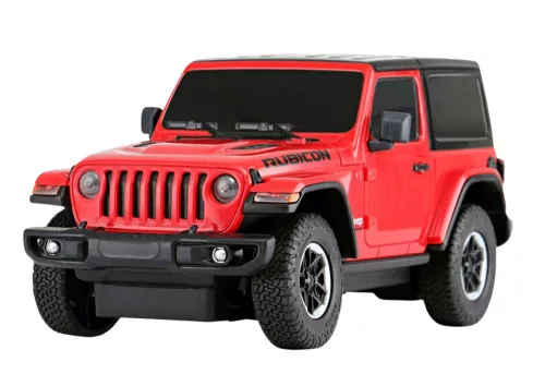 JEEP Wrangler JL Rubicon távirányítós RC autó Rastar piros 1:24