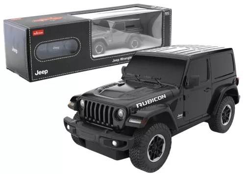 JEEP Wrangler JL Rubicon távirányítós RC autó Rastar fekete 1:24
