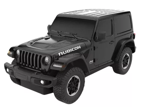 JEEP Wrangler JL Rubicon távirányítós RC autó Rastar fekete 1:24