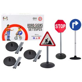 Oktatókészlet Nagy Útjelző Táblák 76 cm 3 db