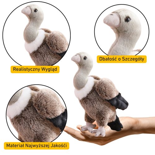 Plüss keselyűmadár plüssjáték kabalafigura ölelnivaló játék 25cm