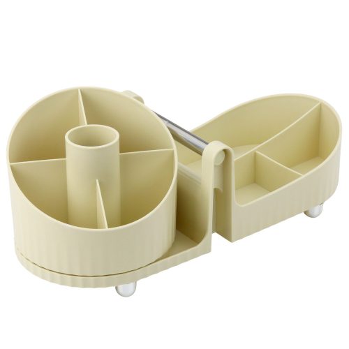 Kozmetikai szervező Irodai kiegészítők fogantyú bézs