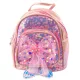 Gyerek Hátizsák Flitteres Tüll Masnival Rózsaszín 20cm 3.8L