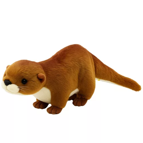 Plüss Vidra Ölelnivaló Játék, Fehér és Barna, 50cm