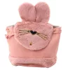 Gyerek hátizsák plüss fülekkel, állítható pánttal, rózsaszín, 22 cm, 4 l