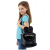 Gyerek hátizsák plüss fülekkel, állítható pánttal, fekete, 22 cm, 4 l