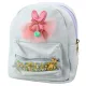 Gyerek Hátizsák Dombornyomott Nyúl Tüll Díszszalaggal Fehér 2,5L 20cm