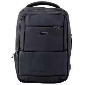   City Business hátizsák, USB mellkaspánttal, fekete, 26L, 45cm
