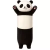 Plüss Panda Kabala Párna, Hosszúkás, Görgős, Fekete-Fehér, 70cm