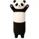 Plüss Panda Kabala Párna, Hosszúkás, Görgős, Fekete-Fehér, 70cm