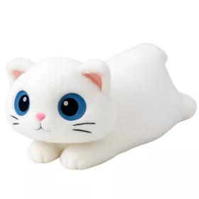 Plüssjáték Ölelnivaló Macska Nagy Szemű Fehér 45cm
