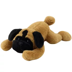Plüss Mopsz Kutya Fekvő Barna 40cm