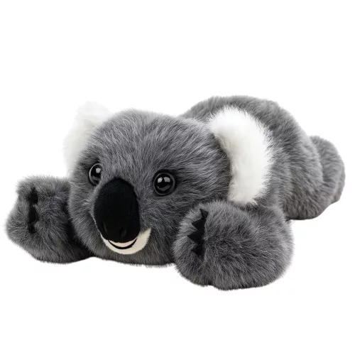 Plüss Játék Ölelnivaló Fekvő Koala Maci Szürke 30cm
