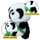 Plüss Panda ölelnivaló játék bambusszal 18cm