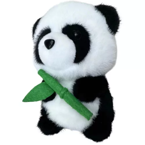 Plüss Panda ölelnivaló játék bambusszal 18cm