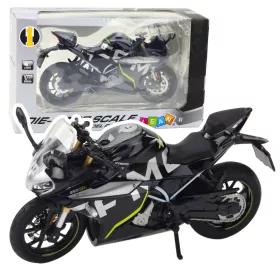   Sport Motorkerékpár Fém Lámpák Hangok Fekete 250 SR 1:12