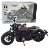 Chopper Motorcycle Fém Világítások Hangok Fekete Szürke Elemek 1:12