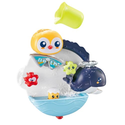 Interaktív pingvin-bálna fürdővízjáték