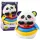 Szenzoros Játék Tumbler Panda Piramis Ringató Rágókák Csörgő