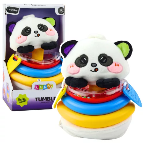 Szenzoros Játék Tumbler Panda Piramis Ringató Rágókák Csörgő
