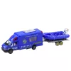 Rendőrségi mentőautó, hajó, teherautó, helikopter, kék szett