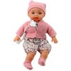 Baby Doll pulóver sapka cumi láncon rózsaszín 40cm