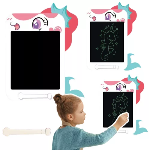 Tablă de scris LCD, tablă de desen, unicorn, pix alb