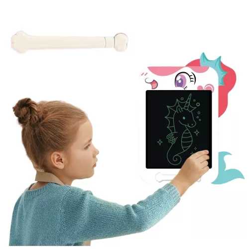 Tablă de scris LCD, tablă de desen, unicorn, pix alb