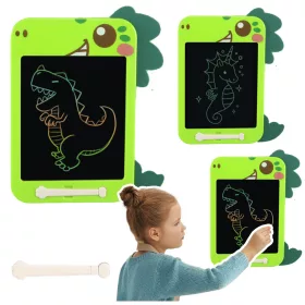 LCD írótábla dinoszauruszos toll zöld