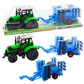   Nagy mezőgazdasági traktor szett mobil tárcsás boronával